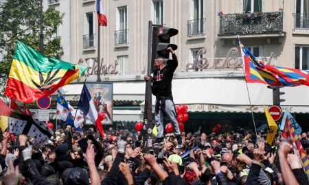 manifestantes en paris