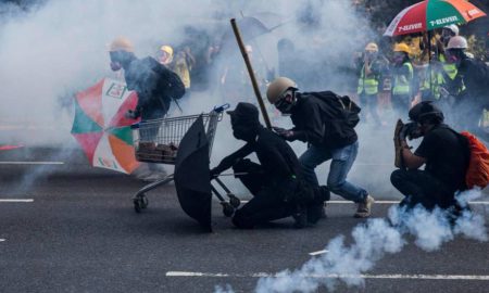 1 manifestantes en Hong Kong