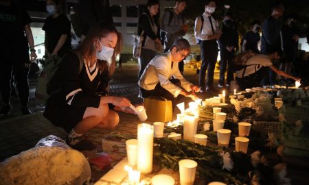 vigilia por joven muerto Hong Kong