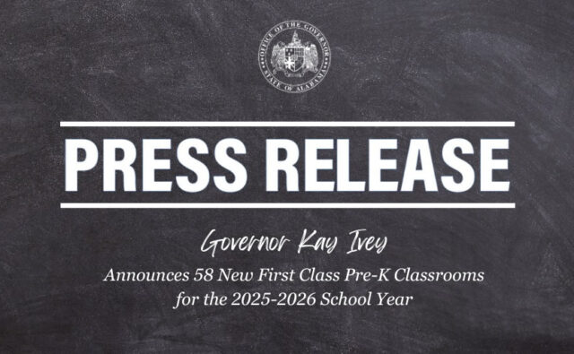 Gobernadora Ivey anuncia 58 nuevas aulas Pre-K para 2025-2026