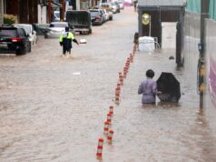 Lluvias intensas inundan Corea del Sur; al menos una persona fallecida Lluvias intensas inundan Corea del Sur; al menos una persona fallecida