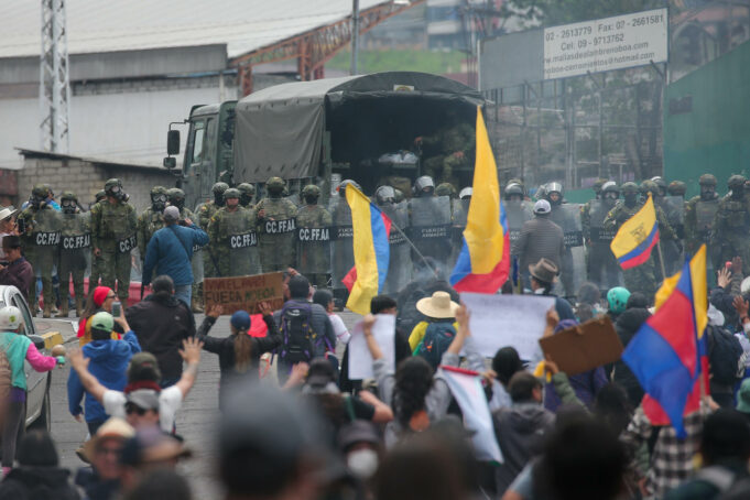 Cuarta semana en Ecuador de protestas contra Noboa, quien permanece intransigente Cuarta semana en Ecuador de protestas contra Noboa, quien permanece intransigente