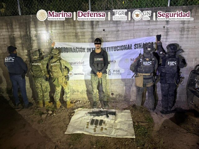 Detienen en Sinaloa a mexicano con armas y explosivos, ligado a Los Chapitos