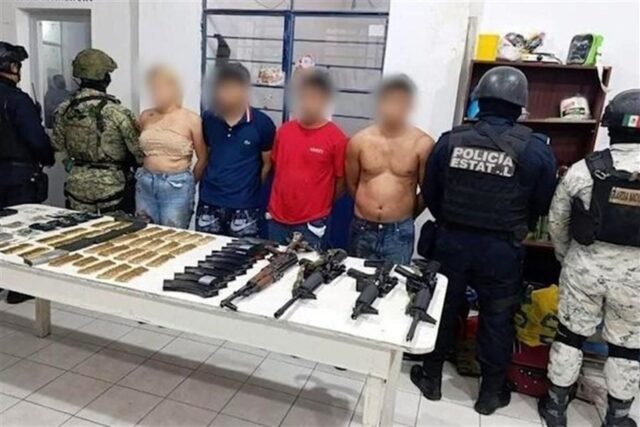 Detienen ocho delincuentes en Tabasco, México con drogas y armas