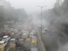 Niebla mezclada con esmog tóxico reduce drásticamente la visibilidad en Nueva Delhi Niebla mezclada con esmog tóxico reduce drásticamente la visibilidad en Nueva Delhi