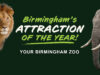 Alabama celebra el 4 de julio con entradas gratis al zoo Letrero oficial del Zoo de Birmingham en Alabama que destaca al parque como la atracción del año.
