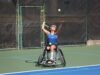 Donaciones de Buffalo Rock por su 125 aniversario en Alabama Niña en silla de ruedas saca una pelota de tenis durante un programa deportivo apoyado por la donación de Buffalo Rock.