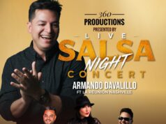 Concierto de salsa en Huntsville 2026: Entradas y artistas Póster de Live Salsa Night Concert en Huntsville con Armando Davalillo, Enimer Rodríguez y Eduardo Márquez.