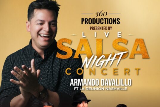 Concierto de salsa en Huntsville 2026: Entradas y artistas Póster de Live Salsa Night Concert en Huntsville con Armando Davalillo, Enimer Rodríguez y Eduardo Márquez.