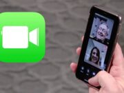 Estafas por FaceTime en Alabama roban datos biométricos Celular mostrando una videollamada de FaceTime entre un adulto mayor y una mujer, junto al logo verde de la aplicación.