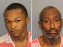 Condena en Alabama: Cadena perpetua por asesinato y secuestro Retratos policiales de Jayden Gildersleeve y Michael Spellman con uniformes de prisión a rayas naranjas y blancas.