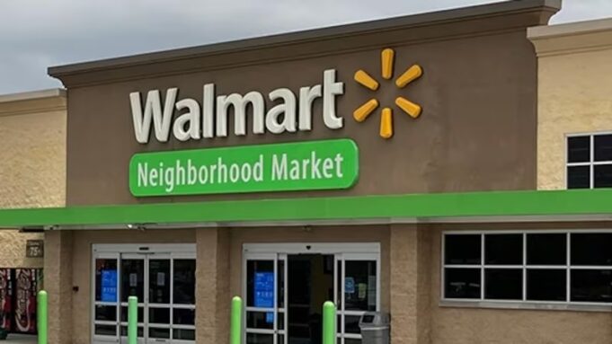 Walmart planea nuevo Neighborhood Market en Vestavia Hills Fachada de una tienda Walmart Neighborhood Market con letras blancas y verdes bajo un fondo marrón y el logo de la marca.