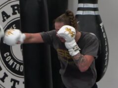 Anna Melisano debuta este fin de semana en la UFC La peleadora Anna Melisano entrena golpeo con guantes blancos en el gimnasio Spartan Fitness de Alabama.