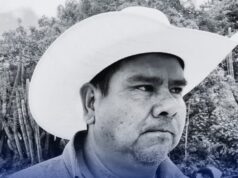Asesinan al alcalde de San Miguel Yogovana en Oaxaca Retrato en blanco y negro del alcalde de Oaxaca Eduardo S. usando un sombrero vaquero claro de perfil.