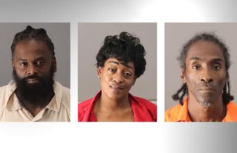 Policía de Birmingham clausura negocio ilegal y arresta a tres Fotos policiales de los tres sospechosos arrestados en el operativo de Birmingham: dos hombres y una mujer.