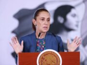 México envía insumos pero frena rescate militar Claudia Sheinbaum presidenta de México ofreciendo declaraciones sobre el envío de ayuda tras el terremoto.