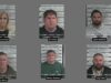 Expolicías de Alabama aceptan condena por corrupción Fichas policiales de seis implicados en el caso de corrupción en Hanceville, Alabama.