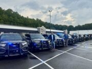 Nuevas patrullas híbridas para la policía de Irondale Presentación de la nueva flota de patrullas híbridas Ford del Departamento de Policía de Irondale en Alabama.