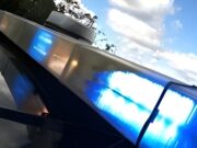 Hallan a salvo a niño de 4 años extraviado en Birmingham Luces azules de emergencia de una patrulla policial durante la búsqueda de un niño en Birmingham, Alabama.