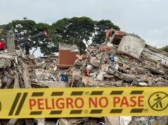 Reconstrucción de Cali tras terremoto tomará tres años Cinta de peligro no pase ante las ruinas de un edificio colapsado por el terremoto en Cali.