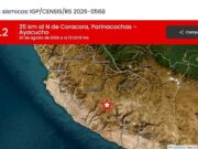 Terremoto de 7,2 remece la región andina en Perú Mapa del reporte sísmico del IGP mostrando el epicentro de magnitud 7.2 en Coracora, Ayacucho, Perú.