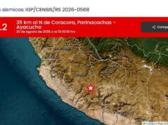 Terremoto de 7,2 remece la región andina en Perú Mapa del reporte sísmico del IGP mostrando el epicentro de magnitud 7.2 en Coracora, Ayacucho, Perú.